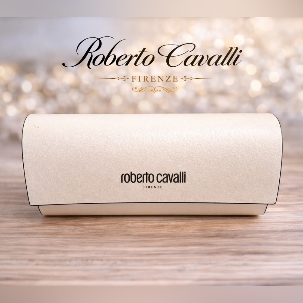 Roberto Cavalli Firenze Sunglasses Case Cream New